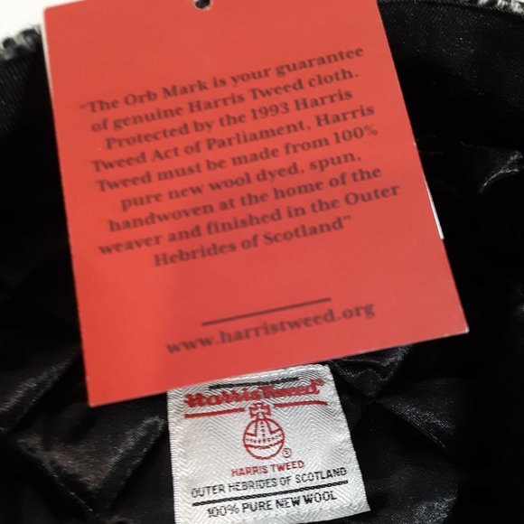 PEAKY BLINDERS Hartside Harris Tweed® Newsboy Cap HS28 in GRAY-BLACK - PICK SIZE - Picture 10 of 12